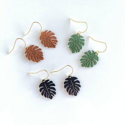Tropical Leaf Earrings