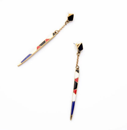 Multicolor Spear Earrings