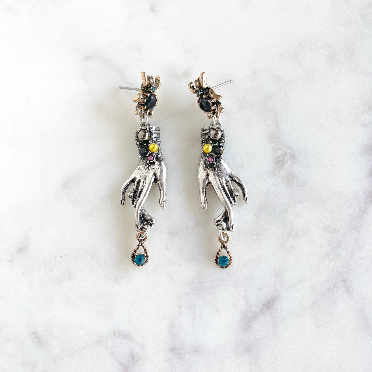 Silver Hand Earrings