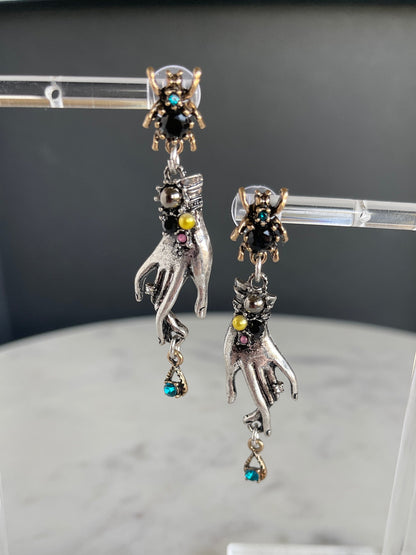 Silver Hand Earrings