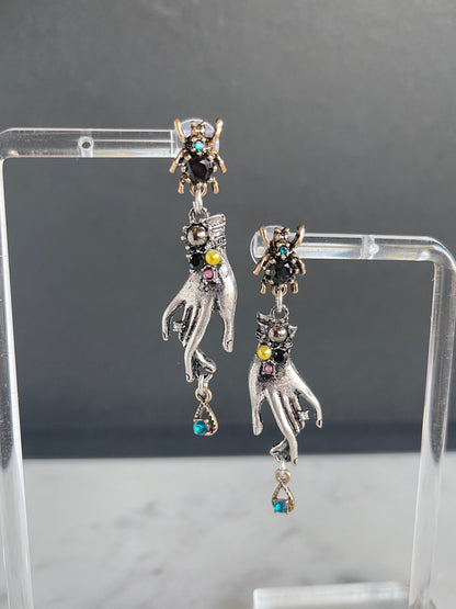 Silver Hand Earrings