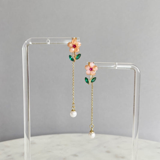 Flower Gem Studs