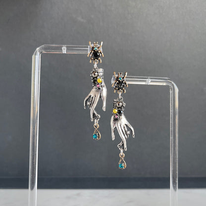 Silver Hand Earrings