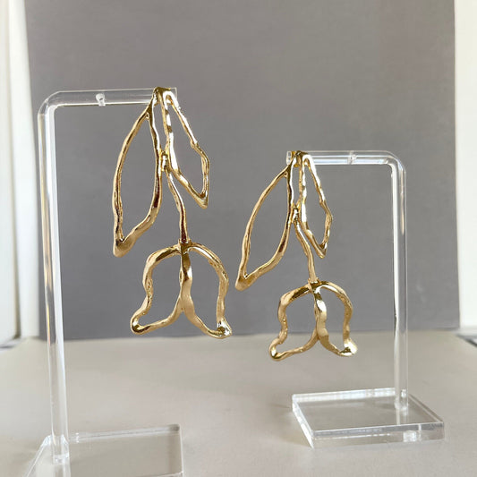 Gold Tulip Earrings